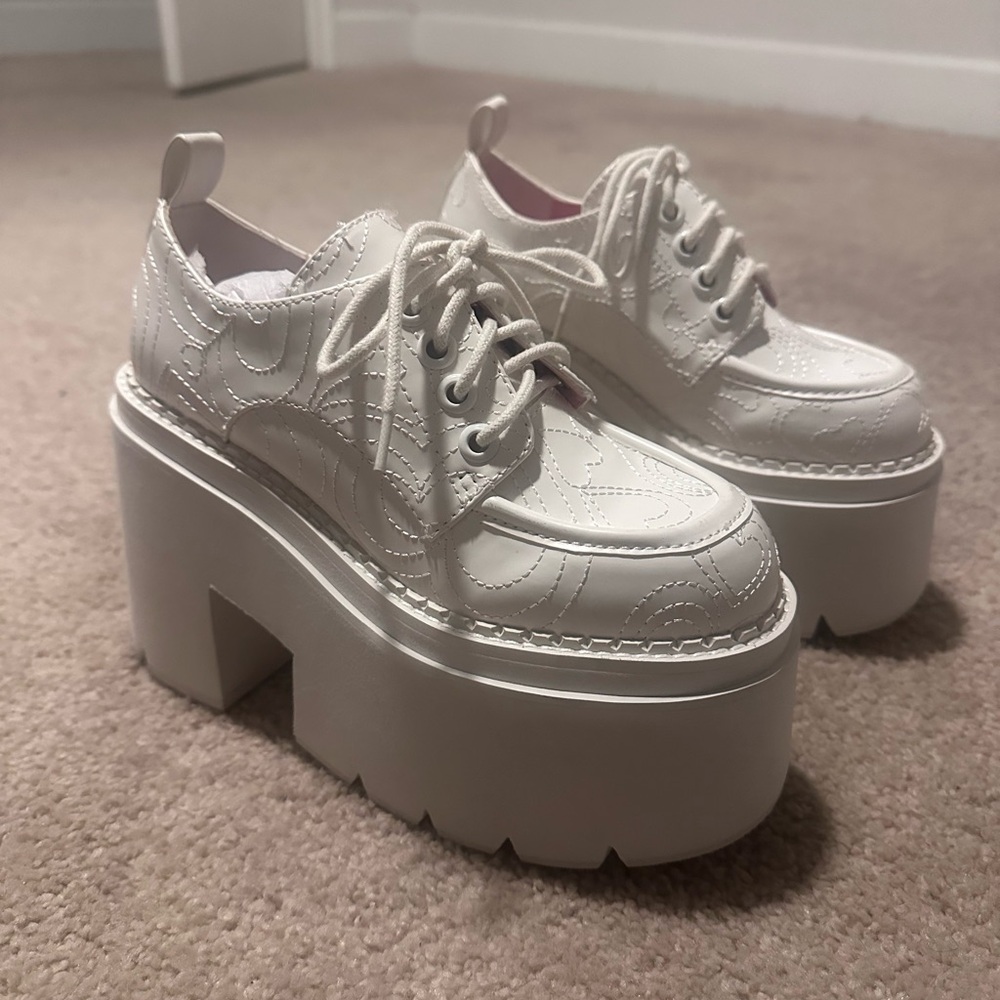 Glamour Circle Platform Oxfords by Sugar Thrills (Dolls Kill)